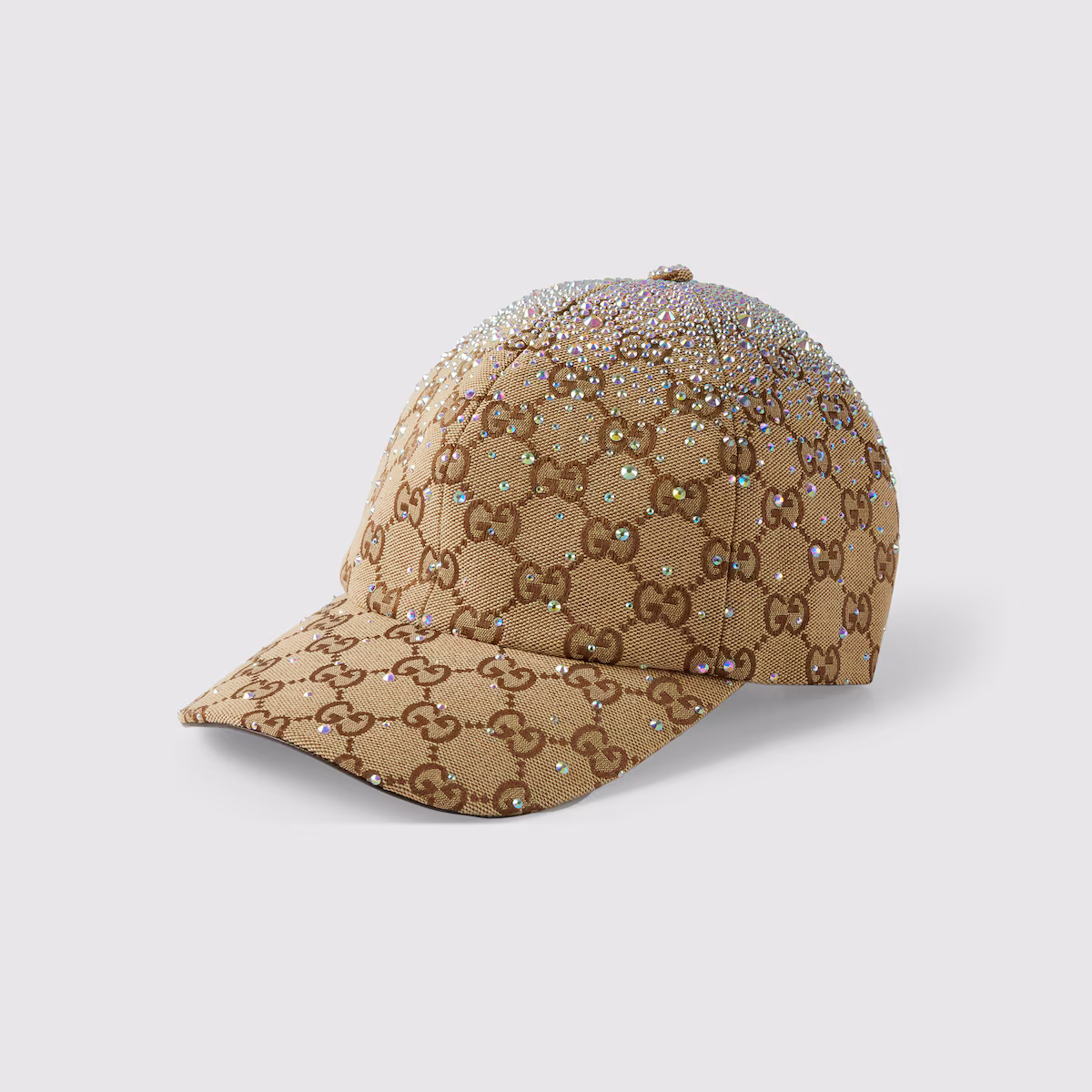 GG canvas baseball hat with crystals