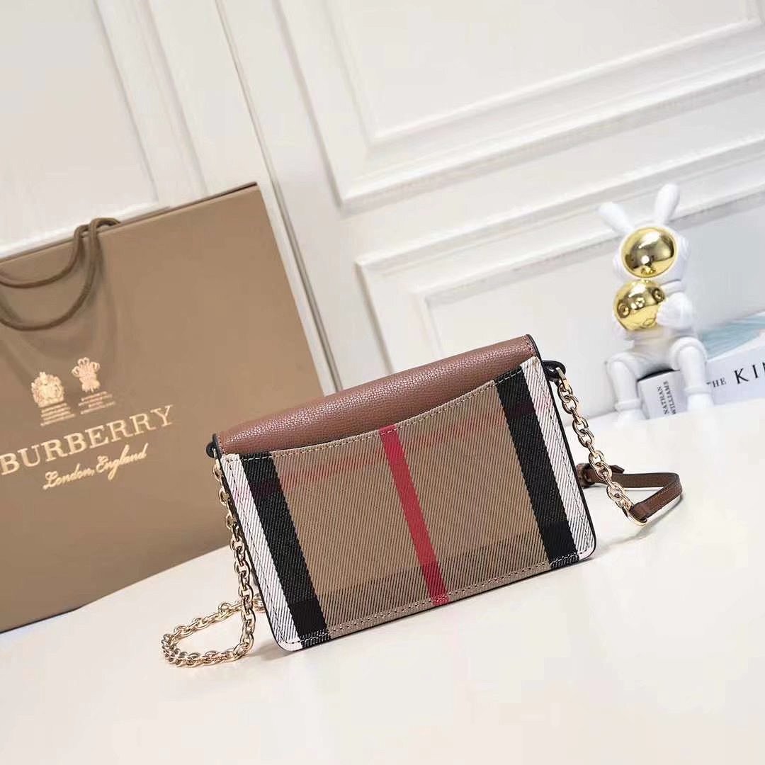 Burberry Hampshire Check Flap Crossbody Bag 3