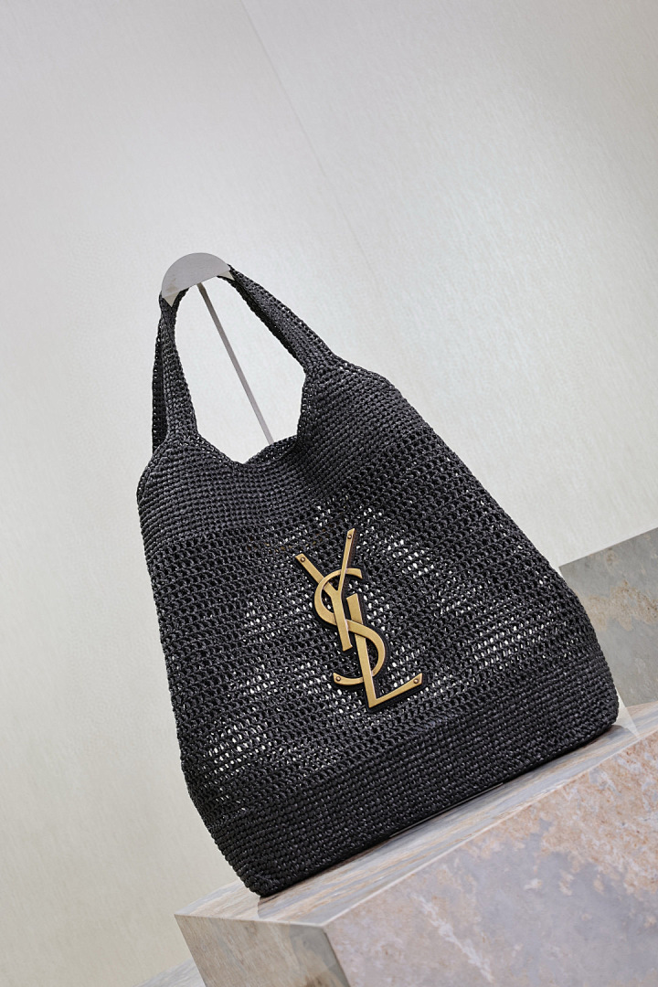 YSL Bolsa Icare em Rafia  2
